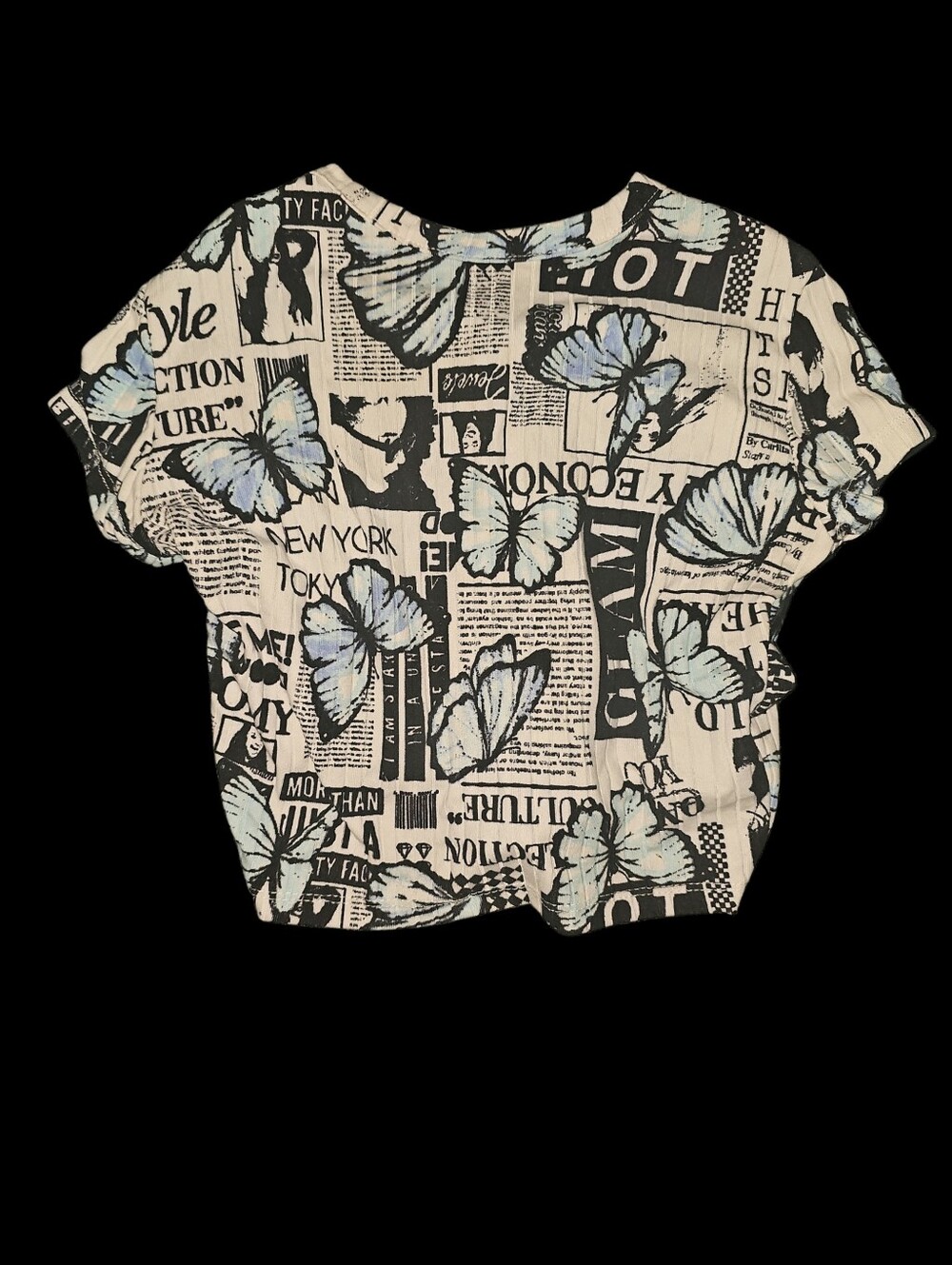 Butterfly Open Back Cropped Top